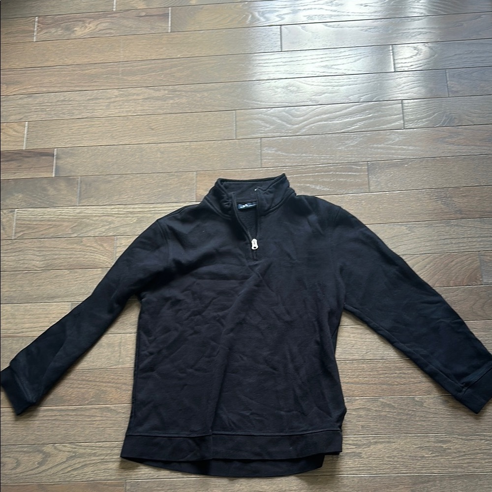 John Ashford Black Zip Up Sweater